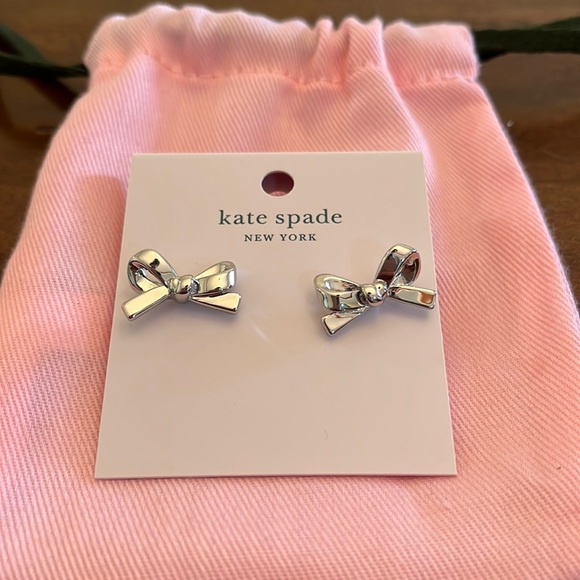 kate spade Jewelry Kate Spade Silver Bow Earrings Poshmark
